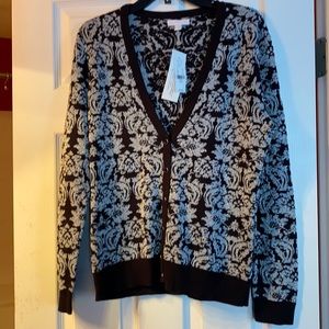 Black and silver shiny sweater